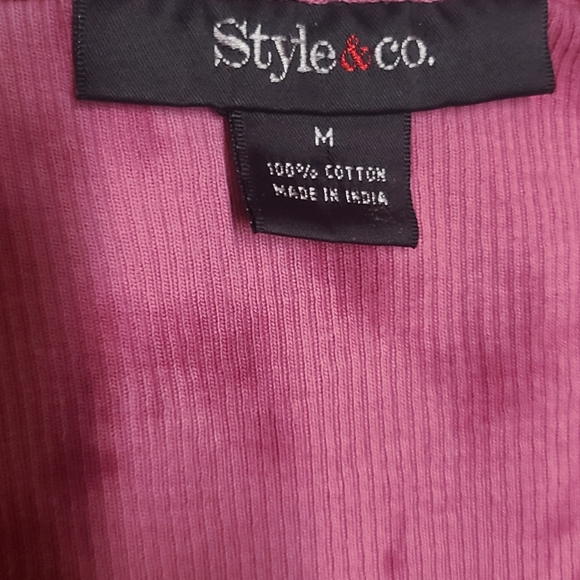 Pink Tye-dye Floral Tank Top Style&Co - Picture 3 of 3